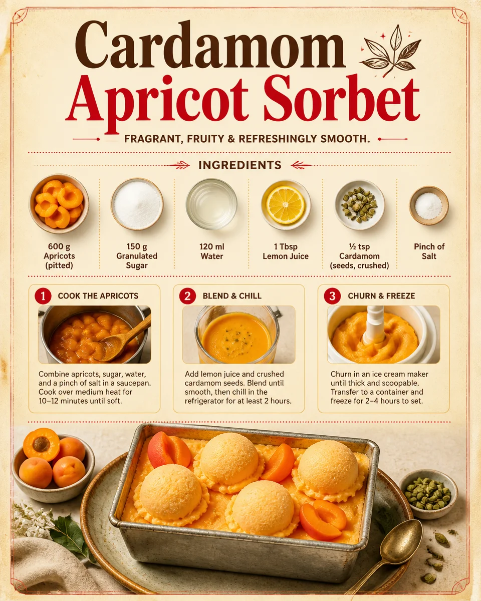 Cardamom Apricot Sorbet