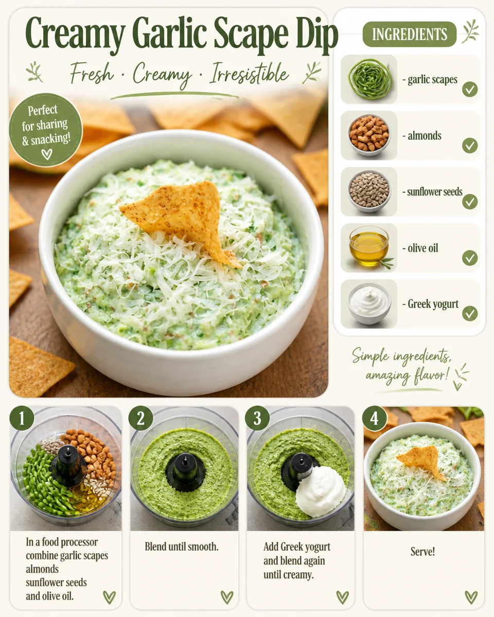 Creamy Garlic Scape Dip