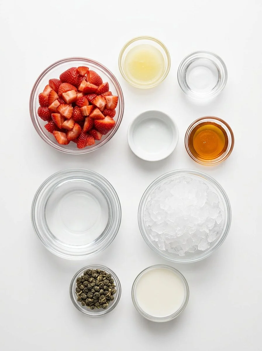 Iced Strawberry Jasmine Tea Latte