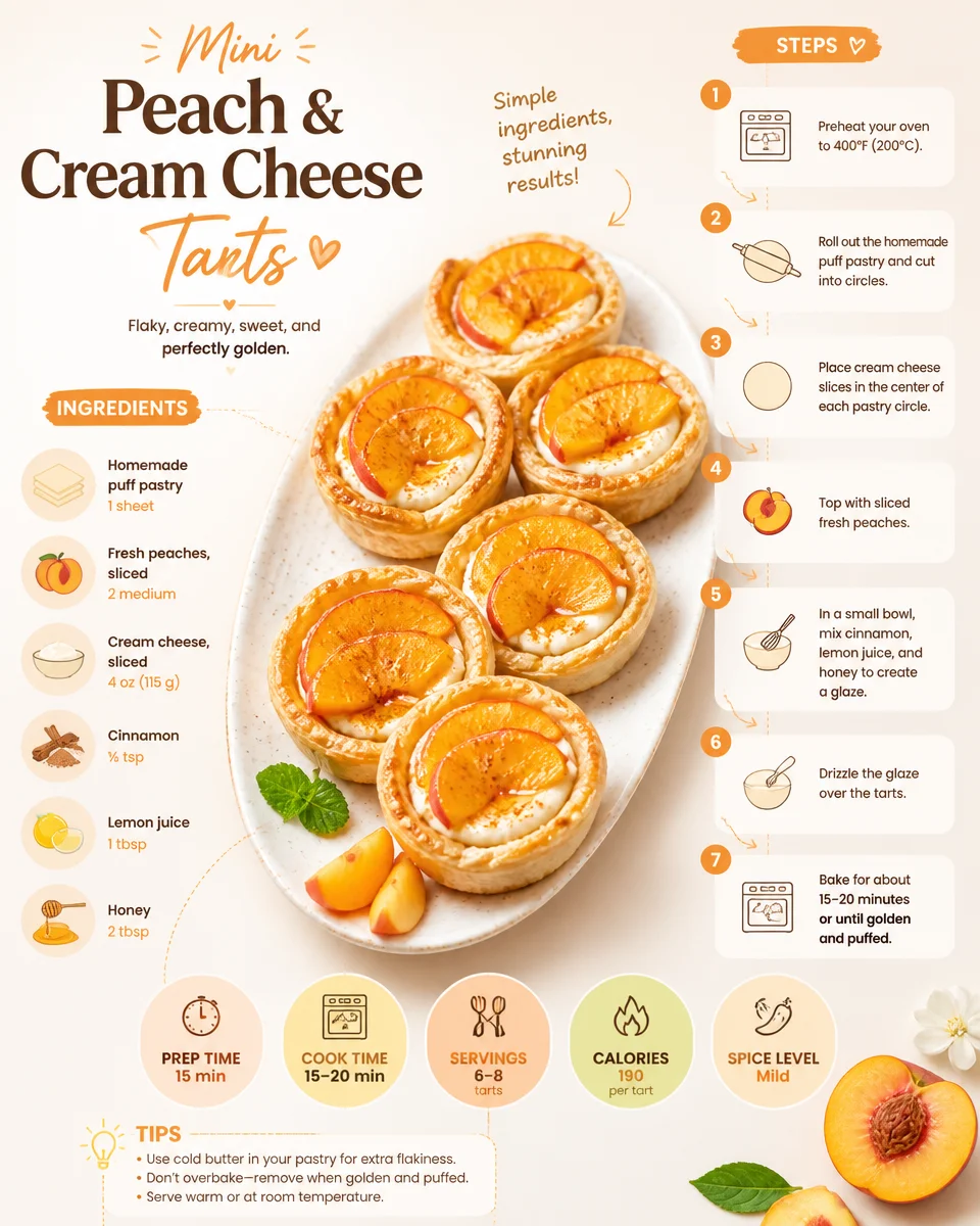 Mini Peach and Cream Cheese Tarts