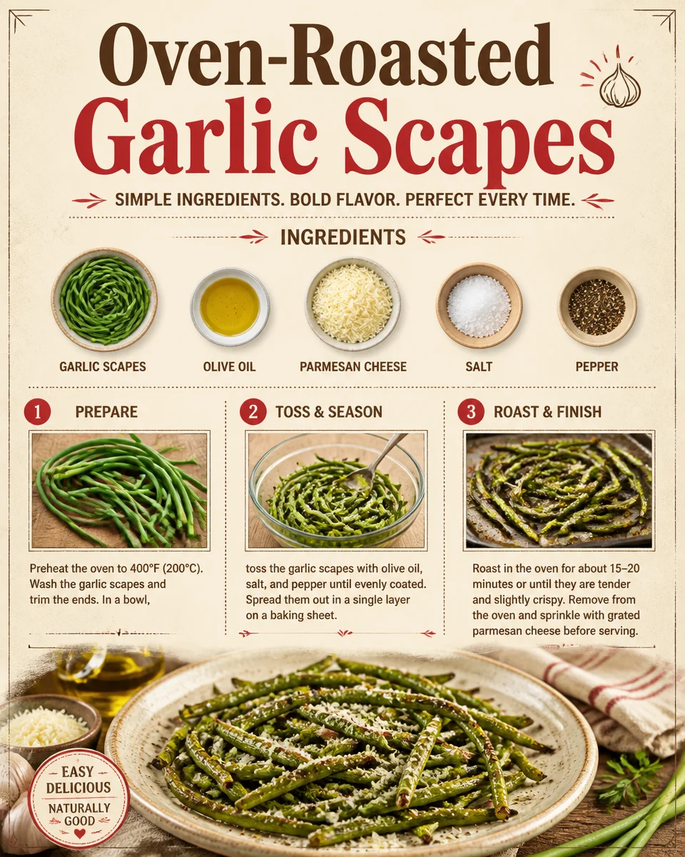 Oven-Roasted Garlic Scapes