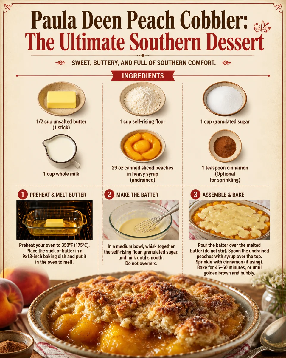 Paula Deen Peach Cobbler: The Ultimate Southern Dessert