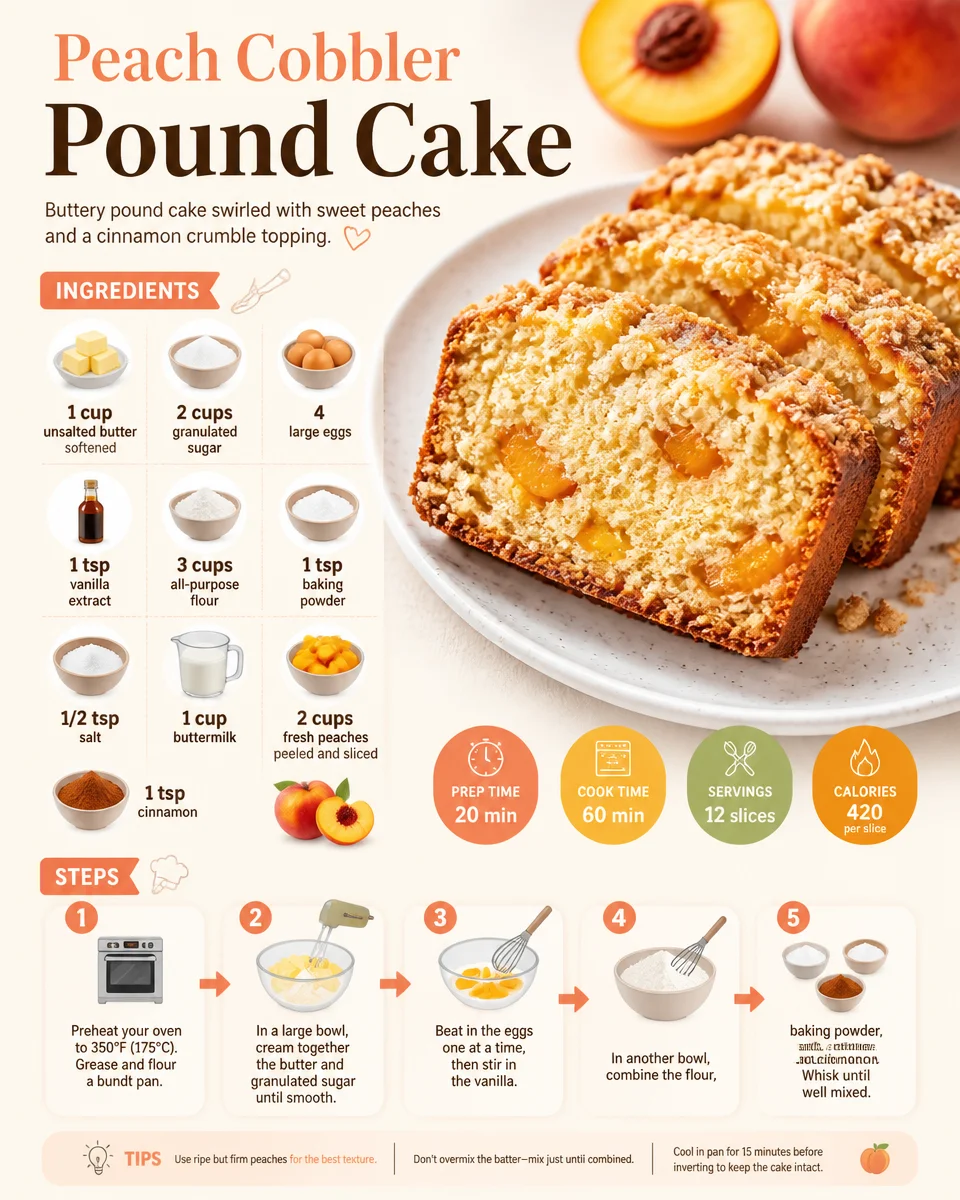 Peach Cobbler Pound Cake