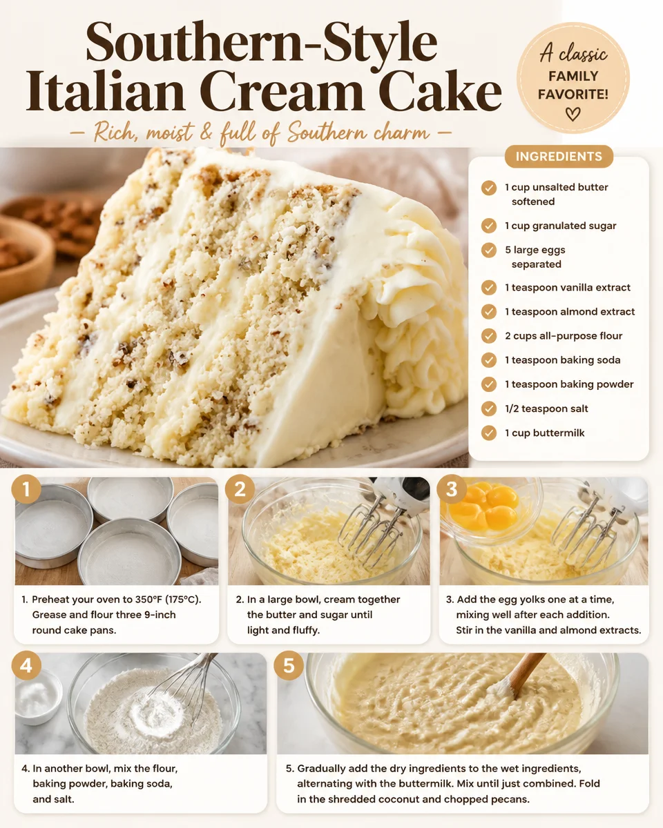 Southern-Style Italian Cream Cake