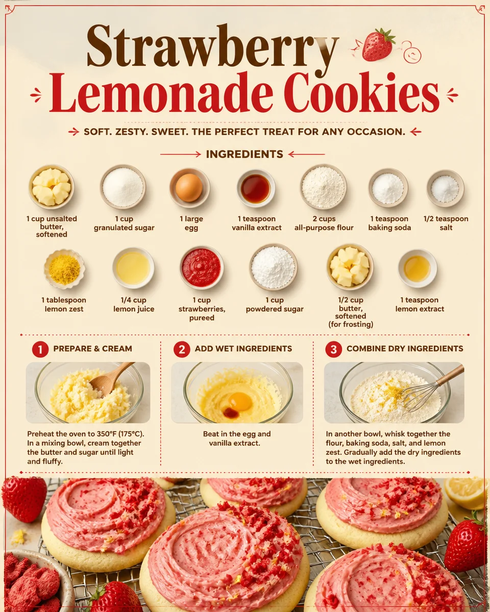 Strawberry Lemonade Cookies