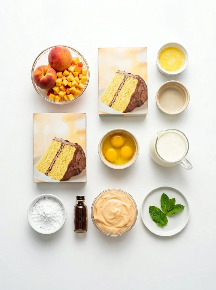Summer Peach Mousse Trifles
