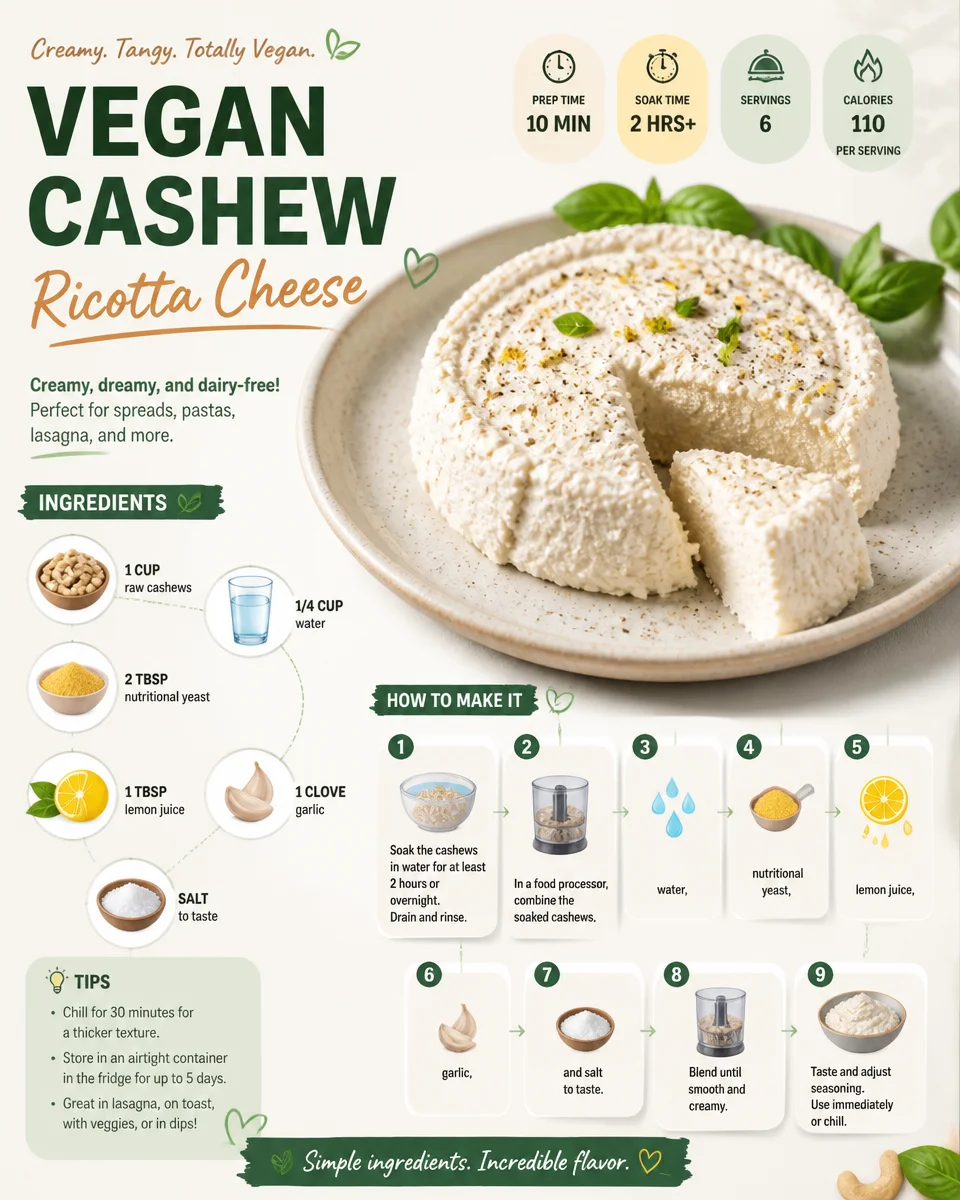 Vegan Cashew Ricotta Cheese