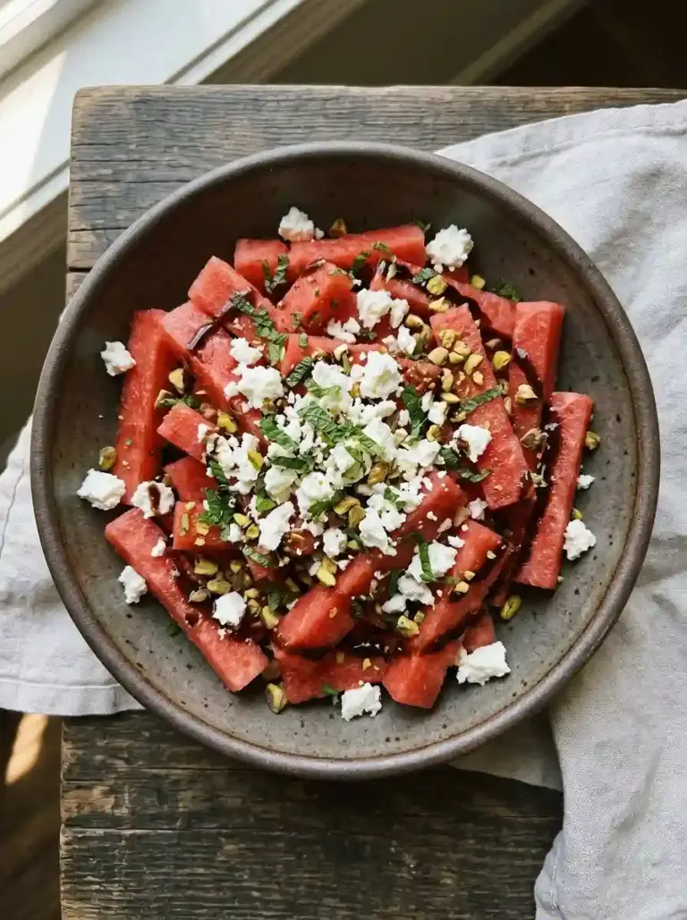 Juicy Watermelon Fries with Feta