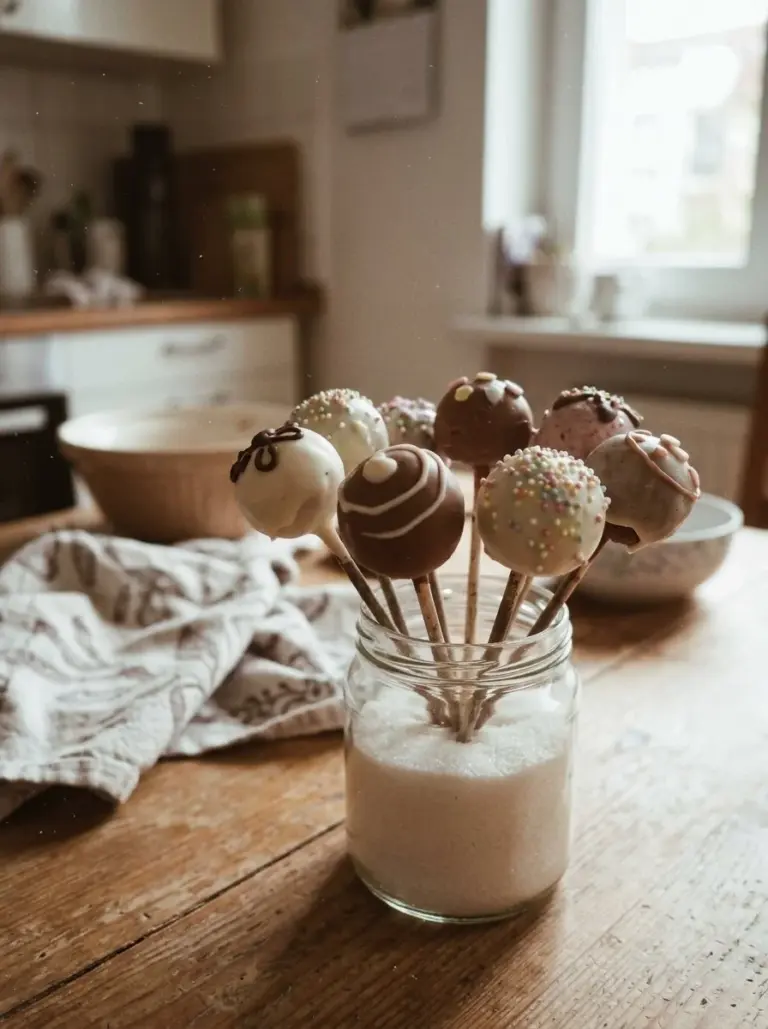 Colorful assortment of mouth-watering cake pops in various flavors and designs