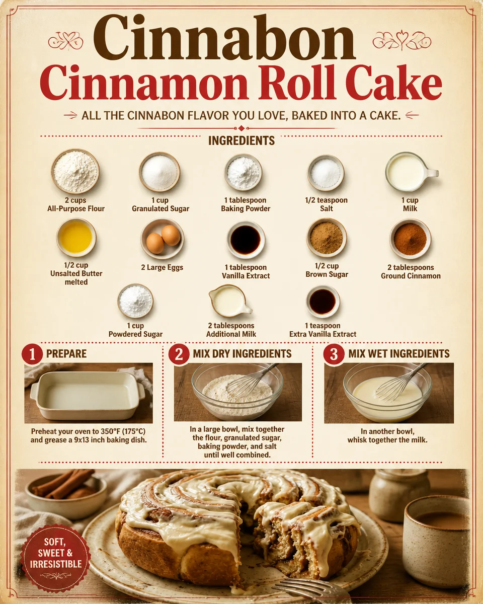Cinnabon Cinnamon Roll Cake