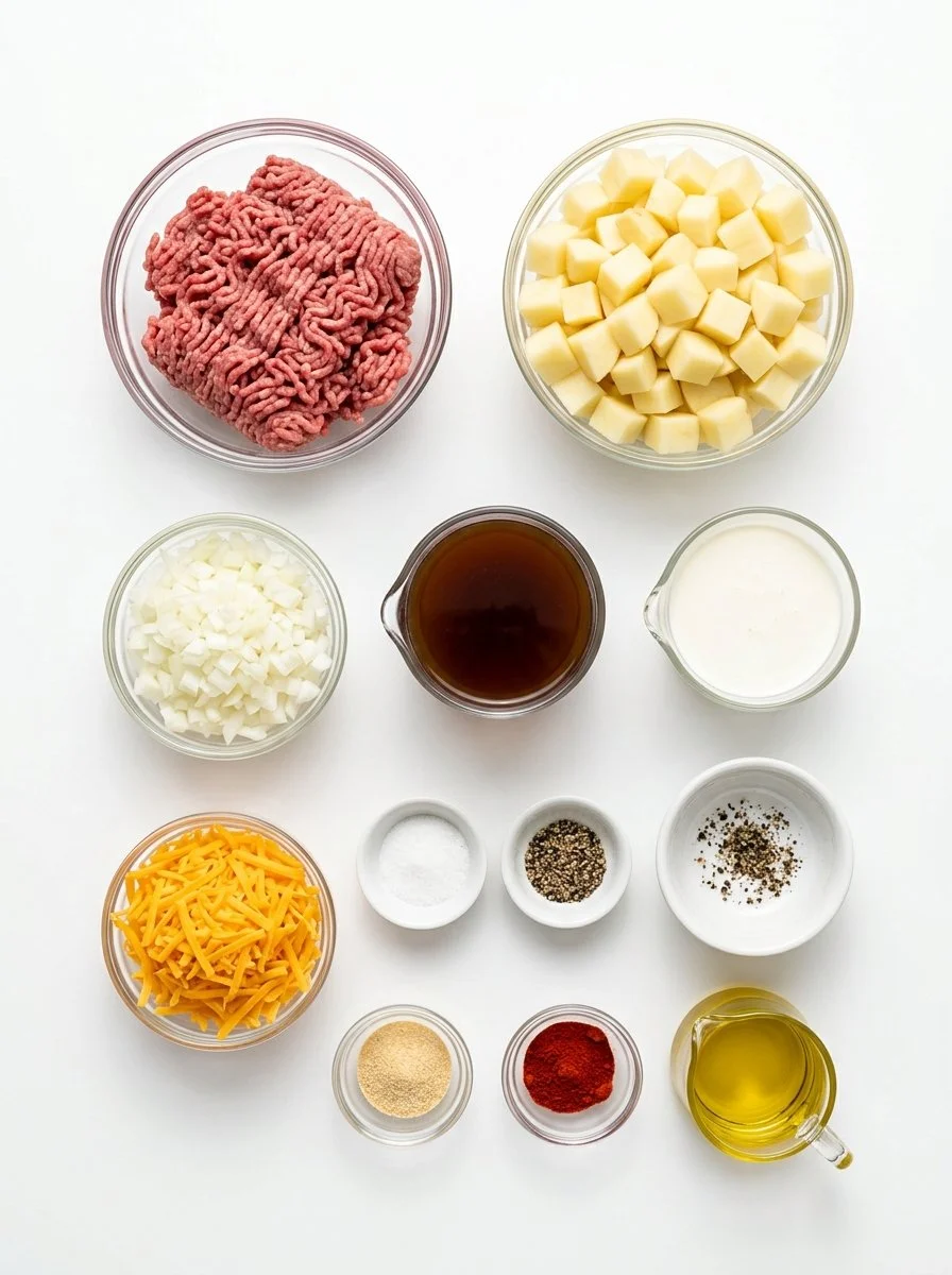 Creamy One Pot Beef and Potato Casserole