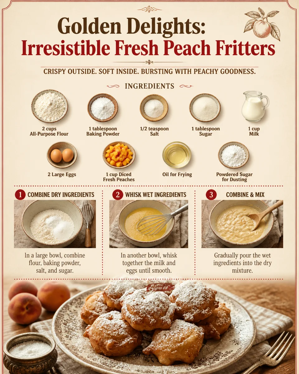 Golden Delights: Irresistible Fresh Peach Fritters