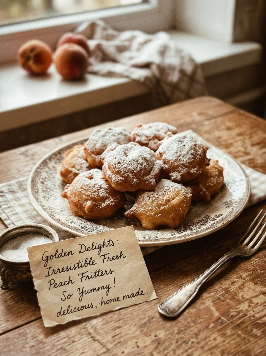 Golden Delights: Irresistible Fresh Peach Fritters