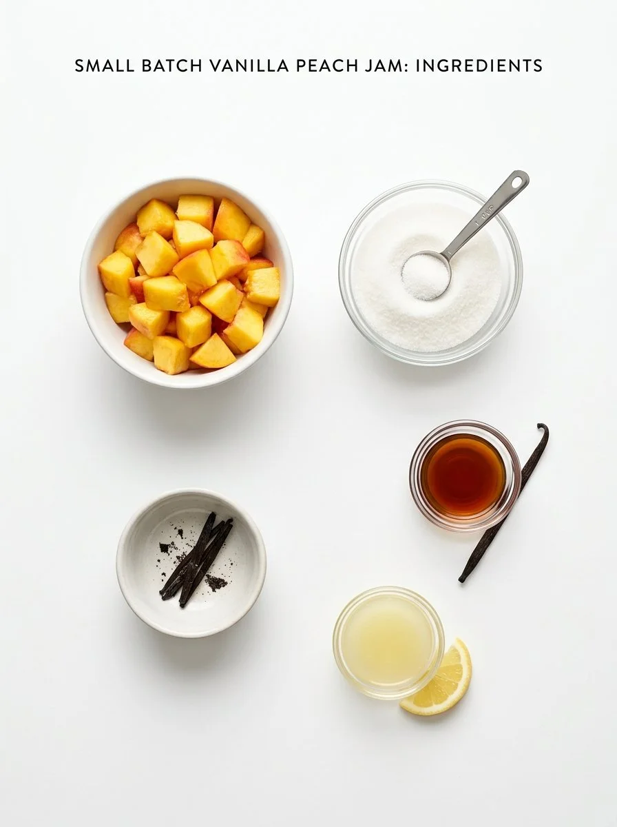 Homemade Small Batch Vanilla Peach Jam
