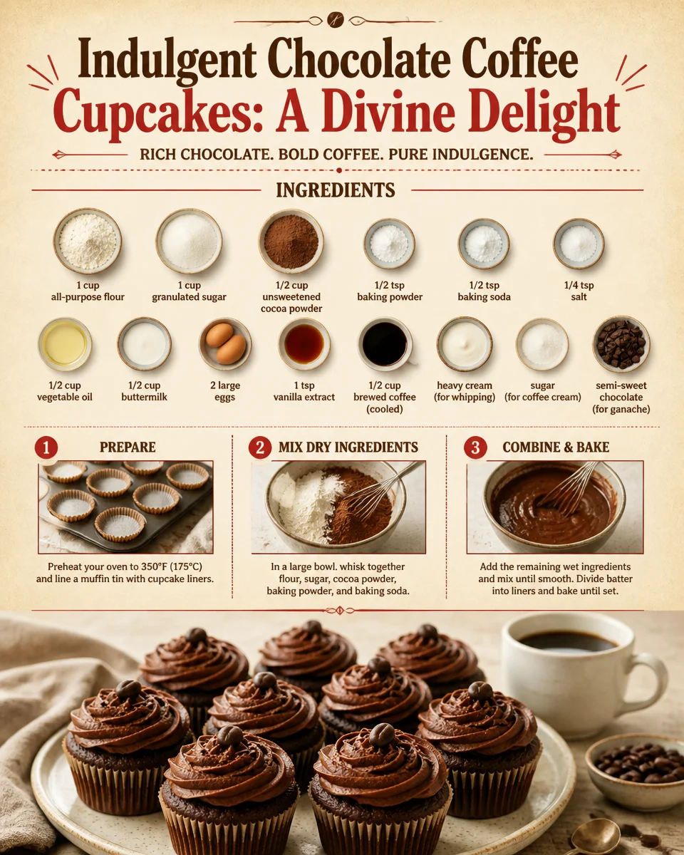Indulgent Chocolate Coffee Cupcakes: A Divine Delight