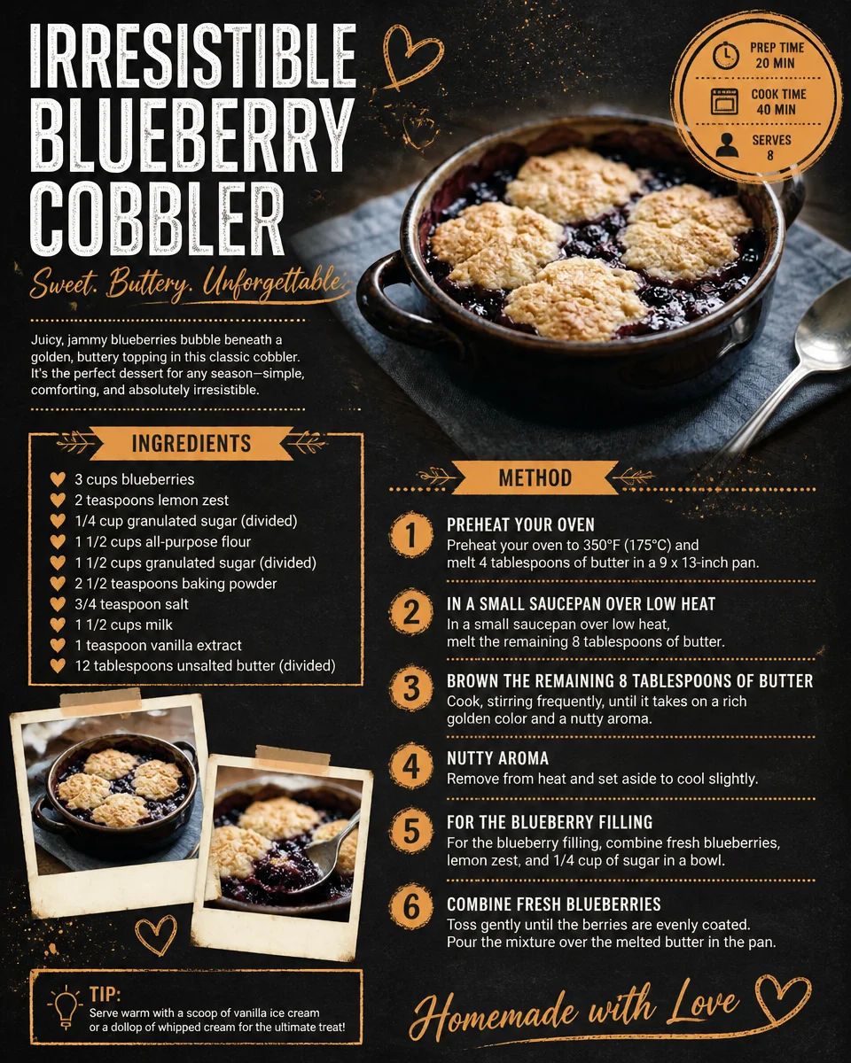 Irresistible Blueberry Cobbler