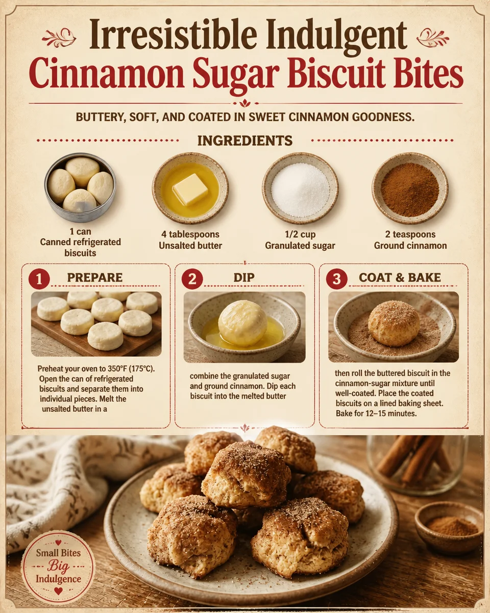 Irresistible Indulgent Cinnamon Sugar Biscuit Bites