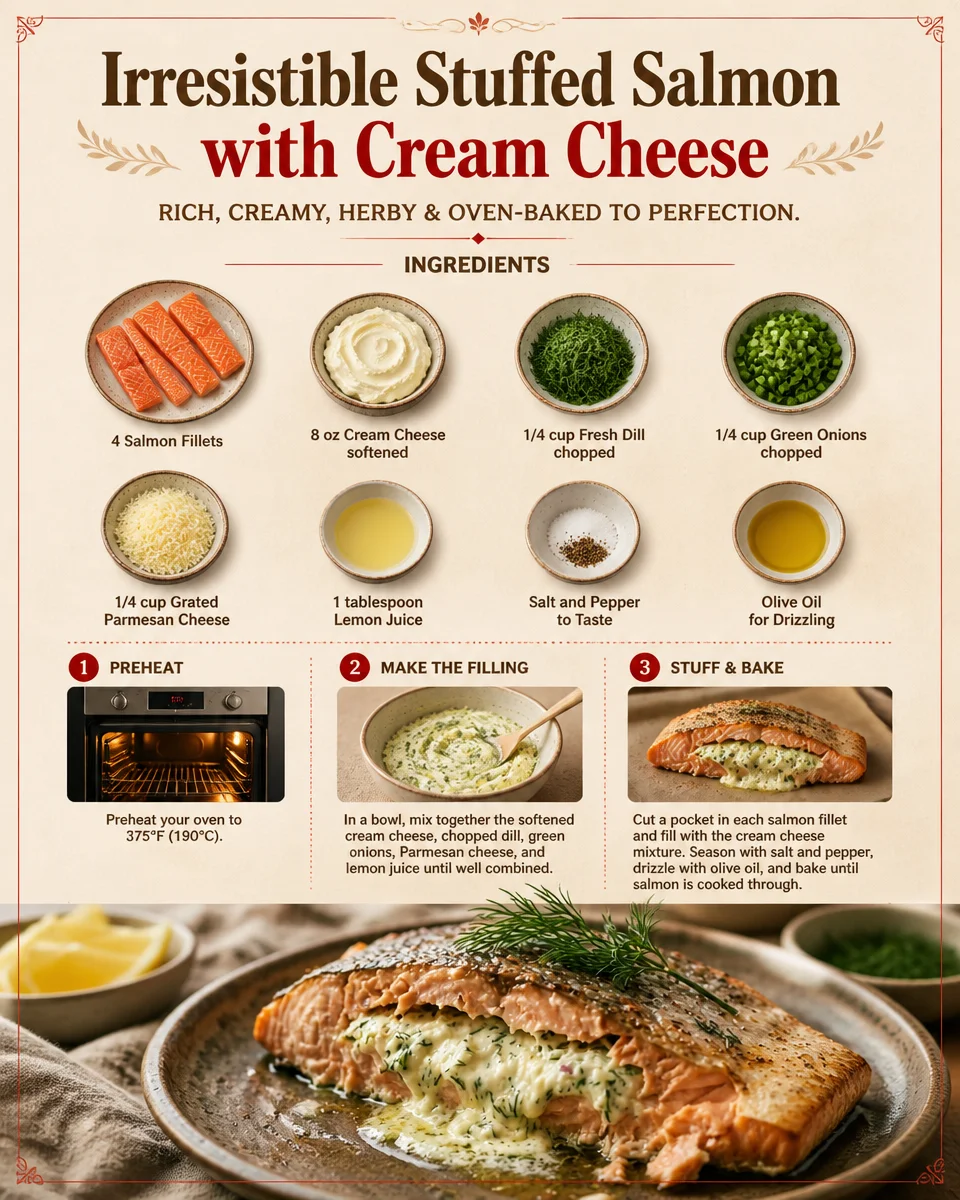 Irresistible Stuffed Salmon with Cream Cheese