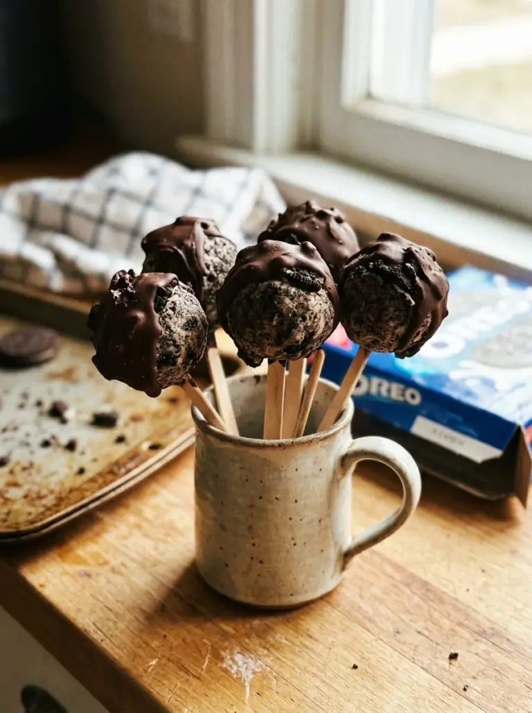 Delicious Oreo Cake Pops decorated with chocolate and sprinkles
