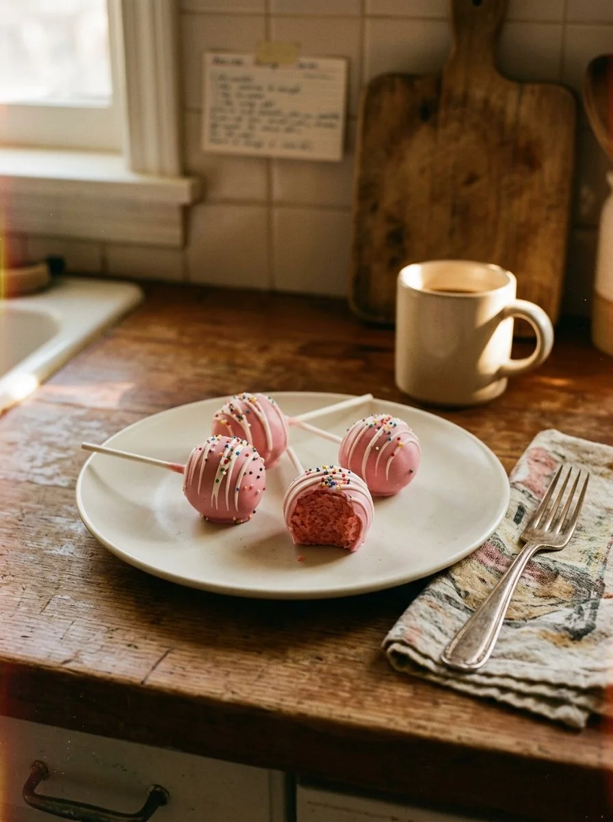 Starbucks Cake Pops displayed on a table, showcasing their colorful and delightful appearance.