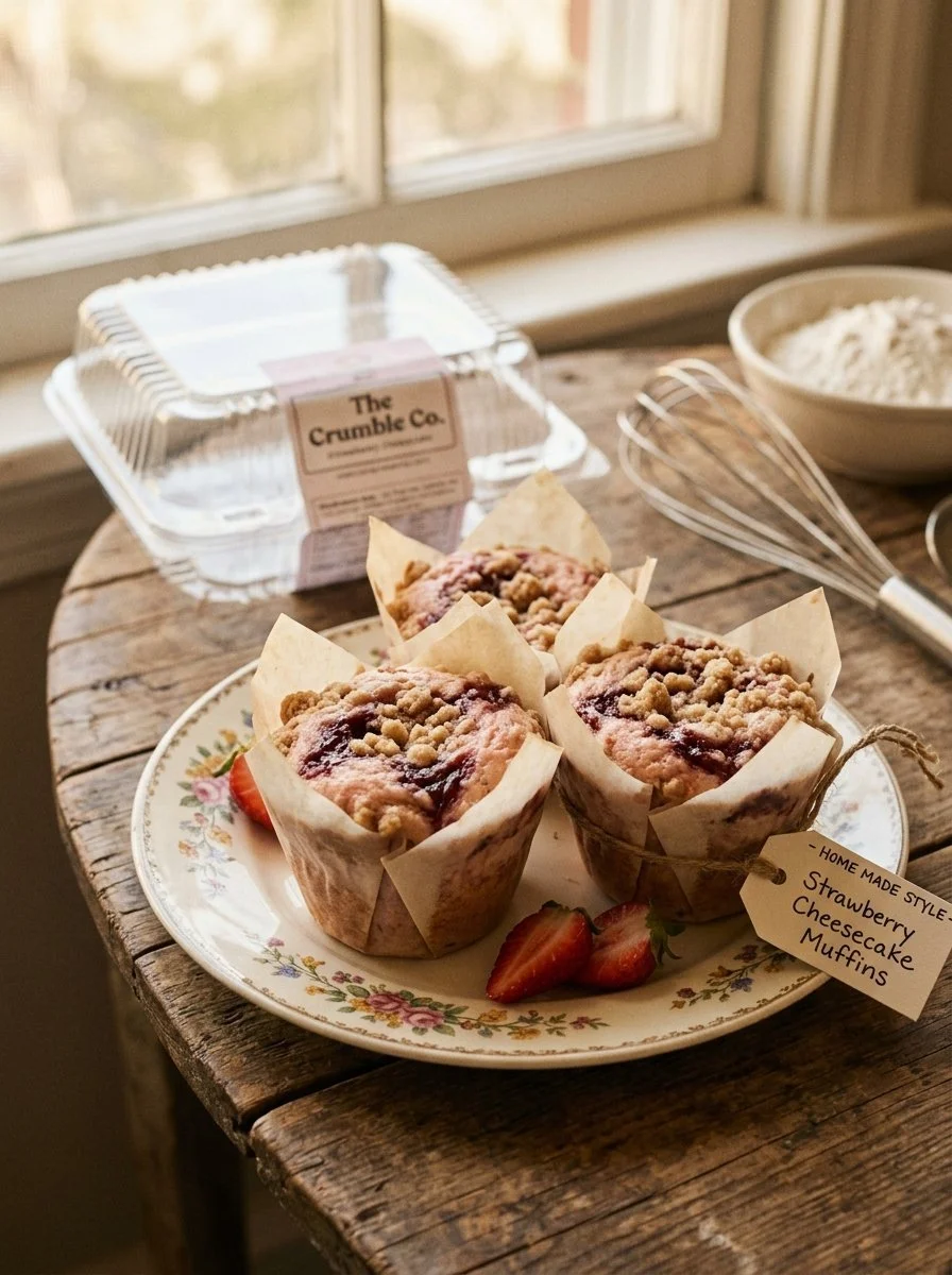 Strawberry Cheesecake Muffins